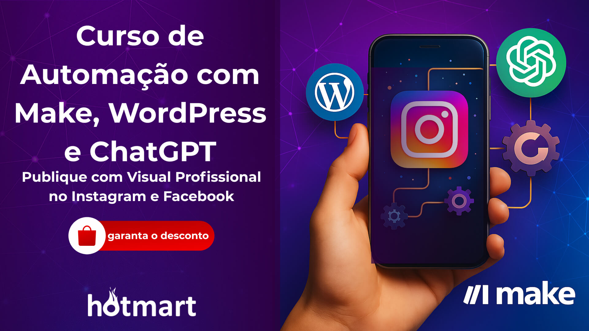 Curso de Automação com Make, WordPress e ChatGPT: Publique no Instagram e Facebook