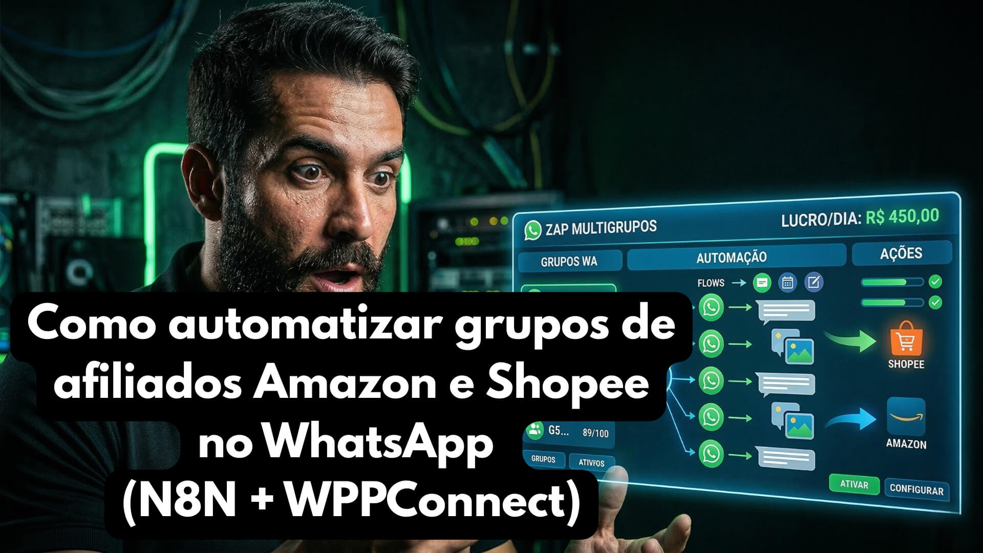 Como automatizar grupos de afiliados Amazon e Shopee no WhatsApp (N8N + WPPConnect)